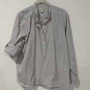 J. Crew Women's Black and White Striped Tunic